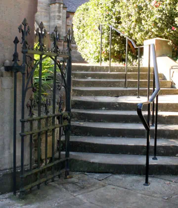 Wrought Iron Black Handrail And Gate