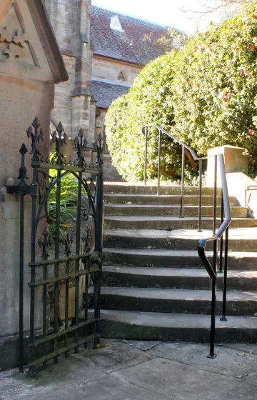 Wrought Iron Black Handrail-And-Gate