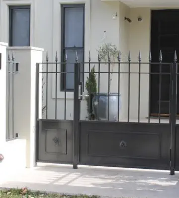 Wrought Iron Black Pedestrian Gate