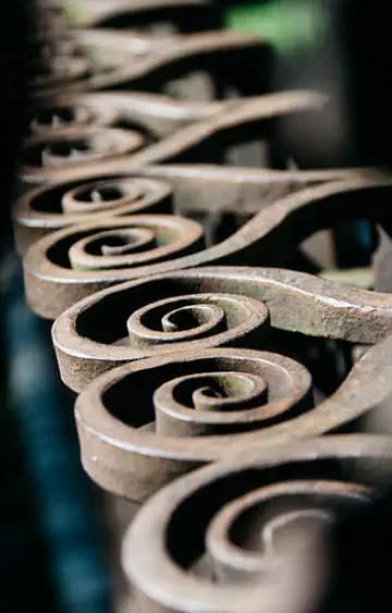 Wrought Ion Rusted Scrolls