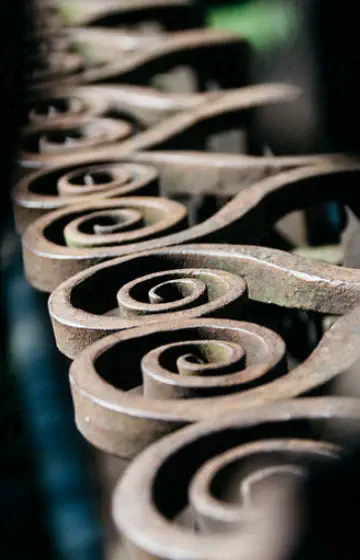 Wrought Iron Rusted Scrolls